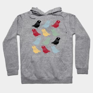 Colorful Abstract Birds Scandinavian Mid Mod Hoodie